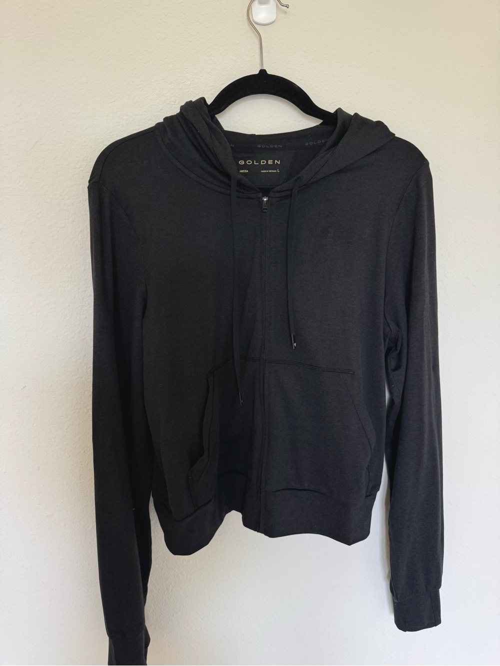 Aritzia Black Zip-Up Hoodie